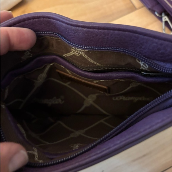 Wrangler Dark Purple Studded Crossbody Bag - Picture 4 of 4